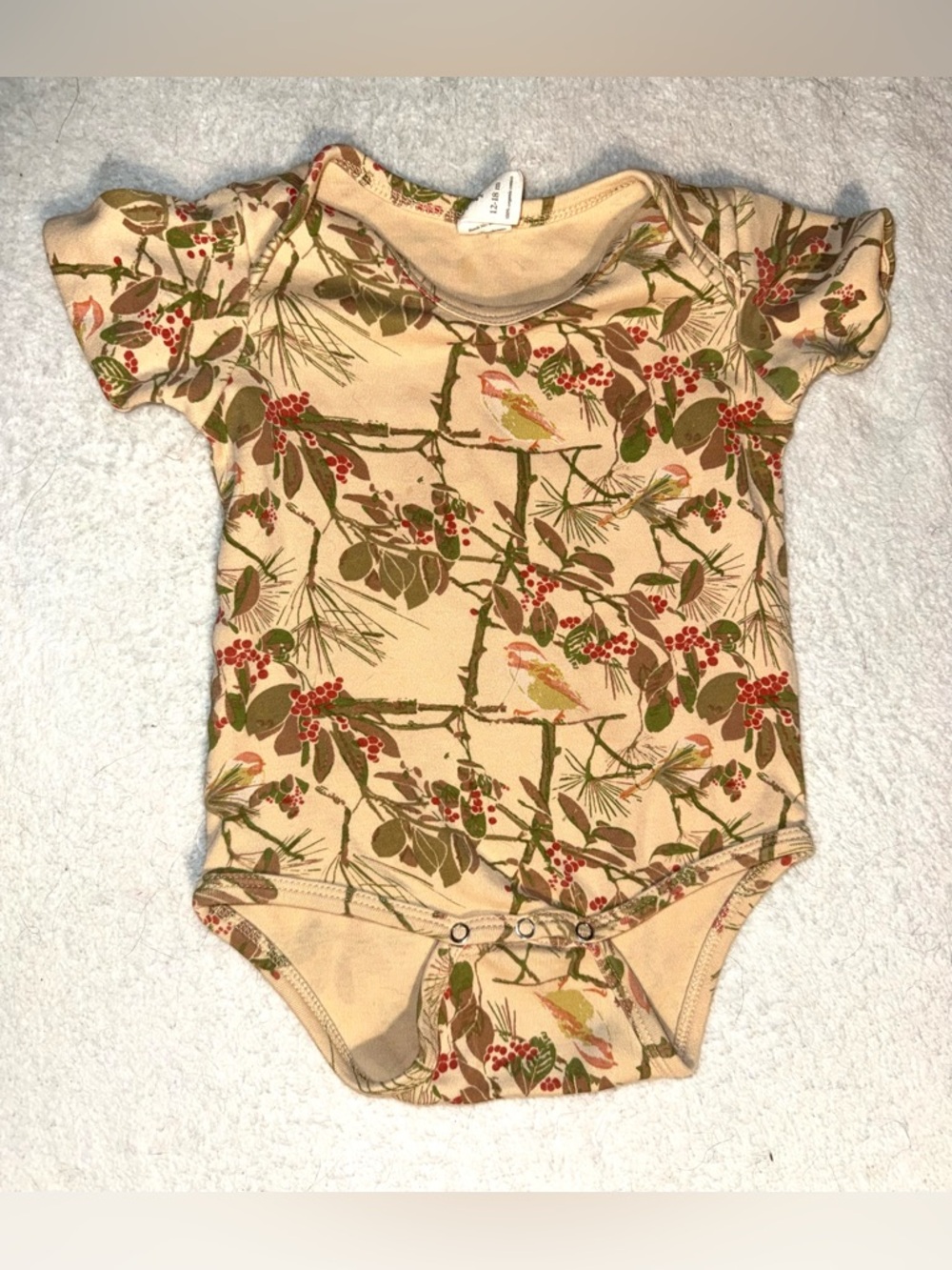 Kate Quinn nature print onesie, size 12-18 mos